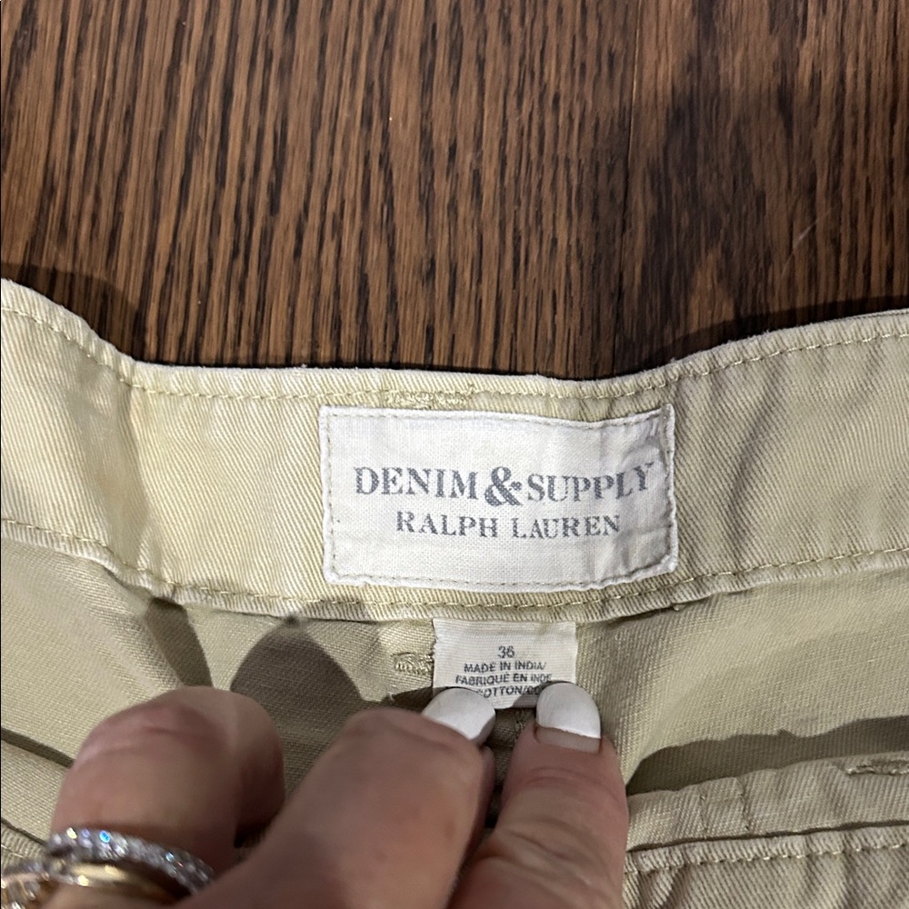 Denim & Supply Ralph Lauren Men’s Cargo Shorts in Light Khaki Vtg shorts 36 - Picture 3 of 4